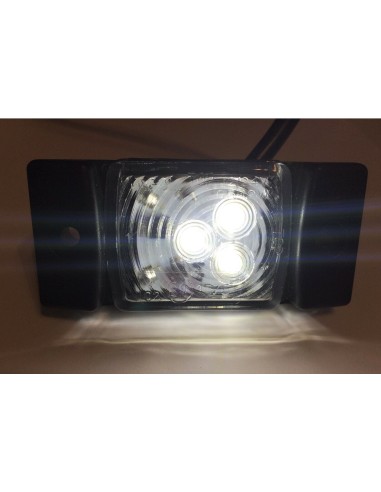 2x Weiß LED Umrissleuchte Begrenzungsleuchte 12V 24V Anhänger LKW 73x33x17 Kabel