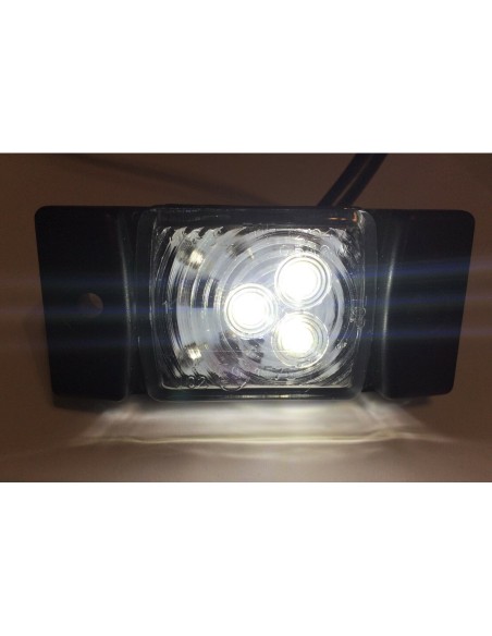 2x Weiß LED Umrissleuchte Begrenzungsleuchte 12V 24V Anhänger LKW 73x33x17 Kabel