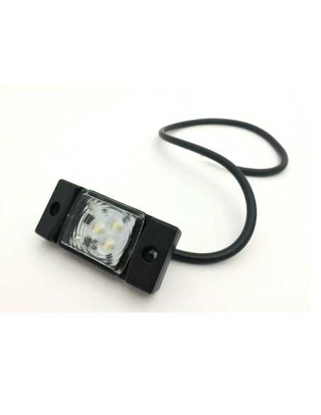 2x Weiß LED Umrissleuchte Begrenzungsleuchte 12V 24V Anhänger LKW 73x33x17 Kabel