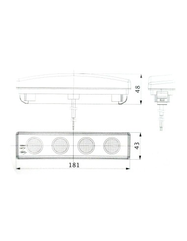 LED Umrissleuchte Begrenzungsleuchte orange LKW Anhänger Wohnwagen 12V 24V Kabel