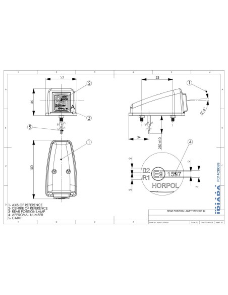 LED Umrissleuchte Begrenzungsleuchte rot LKW Anhänger Wohnwagen 12V 24V Kabel E9