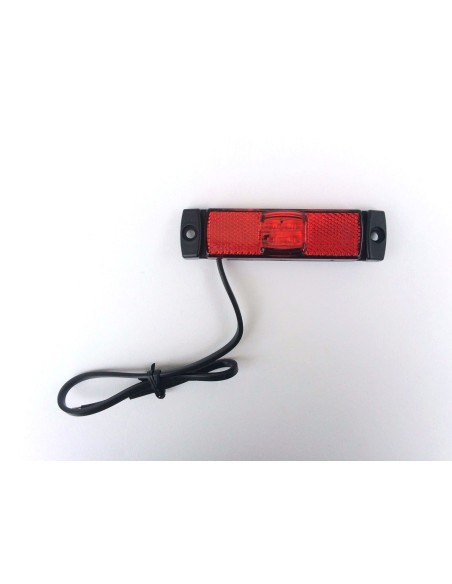 LED Umrissleuchte ROT 130x14,5x32 Begrenzungsleuchte 12V 24V LKW Anhänger