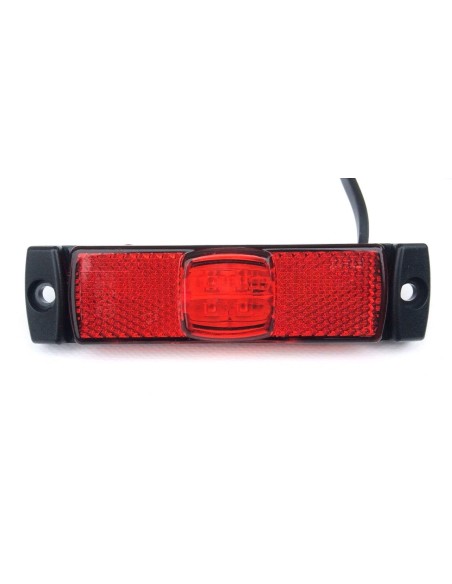 LED Umrissleuchte ROT 130x14,5x32 Begrenzungsleuchte 12V 24V LKW Anhänger