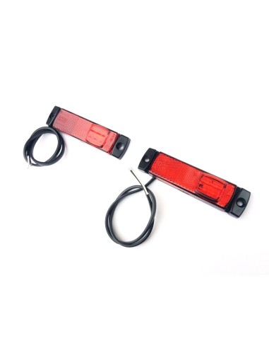 2x LED Begrenzungsleuchte 12V 24V Umrissleuchte Rot Anhänger LKW 130x32x14,5 SET