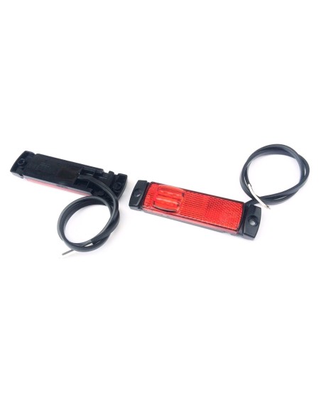 2x LED Begrenzungsleuchte 12V 24V Umrissleuchte Rot Anhänger LKW 130x32x14,5 SET