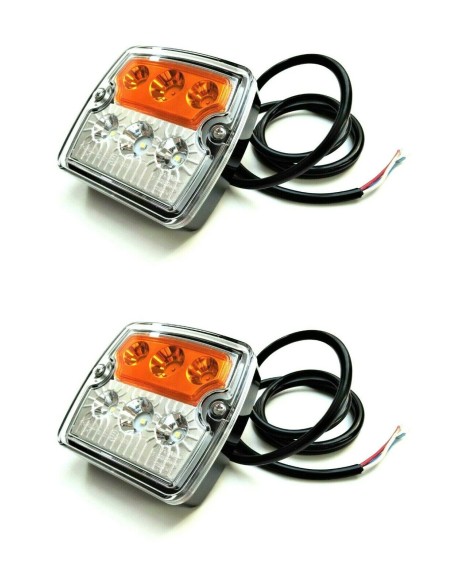 2x LED Blink-Positionsleuchte E9 12V 24V Trailer LKW PKW Anhänger Traktor Bagger