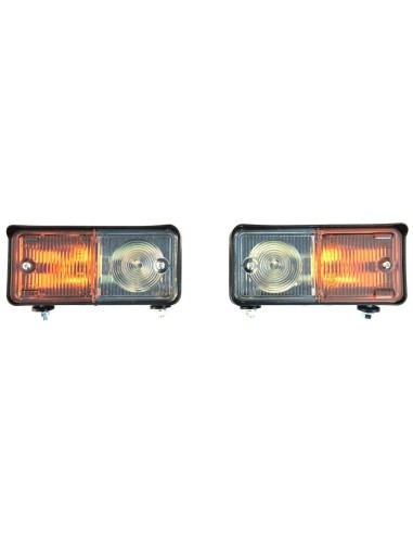 2x Positionsleuchte mit Blinklicht Schlepper Traktor Oldtimer Positionslicht SET