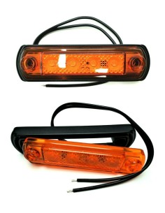 2x LED Umrissleuchte E9 Begrenzungsleuchte Seitenleuchte gelb LKW PKW Anhänger