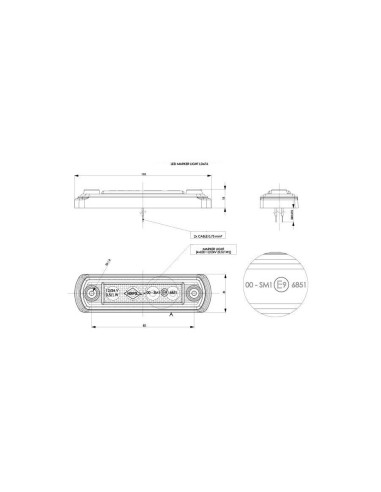 2x LED Umrissleuchte E9 Begrenzungsleuchte Seitenleuchte gelb LKW PKW Anhänger