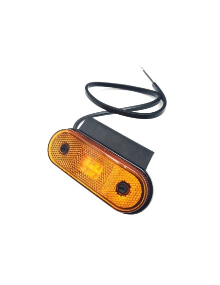LED Begrenzungsleuchte 12V 24V Umrissleuchte Gelb Anhänger LKW 120x67x18 Halter