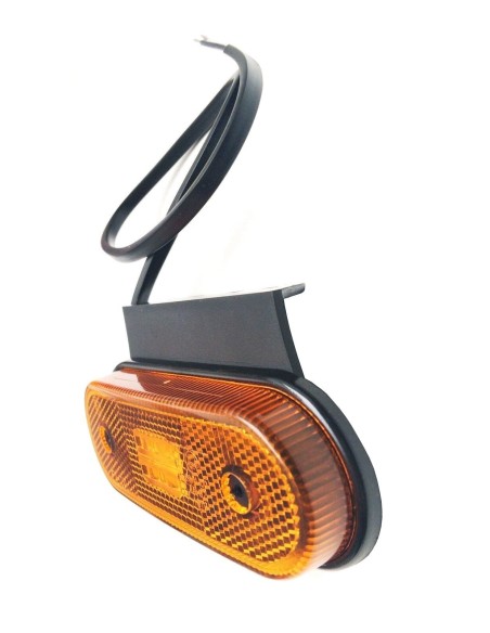 LED Begrenzungsleuchte 12V 24V Umrissleuchte Gelb Anhänger LKW 120x67x18 Halter