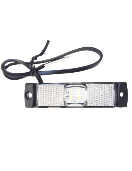 Weiß LED Umrissleuchte Begrenzungsleuchte 130x14,5x32 12V 24V E9 f. LKW Anhänger