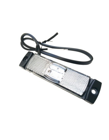 Weiß LED Umrissleuchte Begrenzungsleuchte 130x14,5x32 12V 24V E9 f. LKW Anhänger