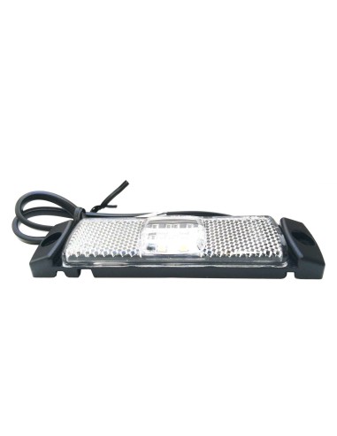 Weiß LED Umrissleuchte Begrenzungsleuchte 130x14,5x32 12V 24V E9 f. LKW Anhänger