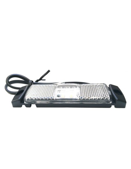 Weiß LED Umrissleuchte Begrenzungsleuchte 130x14,5x32 12V 24V E9 f. LKW Anhänger