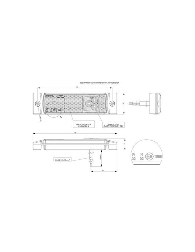 Rot LED Umrissleuchte E9 Begrenzungsleuchte Positionsleuchte LKW PKW Anhänger
