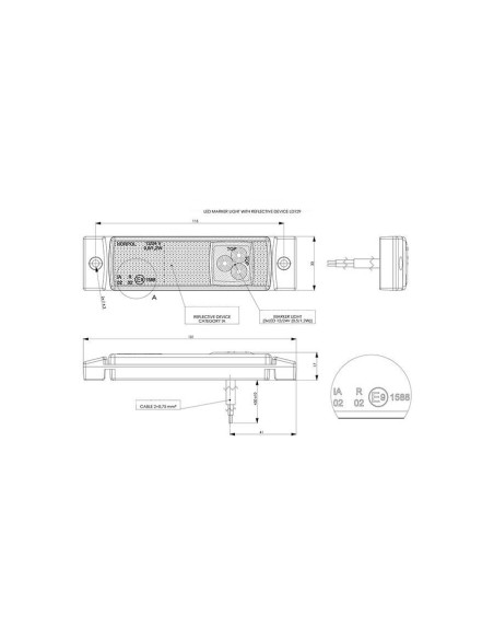 Rot LED Umrissleuchte E9 Begrenzungsleuchte Positionsleuchte LKW PKW Anhänger