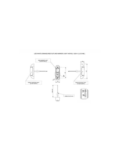 2x LED Umrissleuchte Positionsleuchte 3 Funktion 12V 24V f. LKW Anhänger Trailer