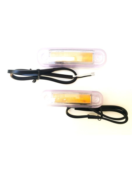 2x LED Umrissleuchte  Begrenzungsleuchte  12V 24V Gelb LKW PKW E9  Anhänger  SET
