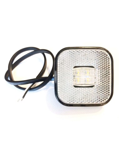 Weiß LED Positionsleuchte Umrissleuchte 12V 24V 62x62x27 mm E9 für Anhänger LKW