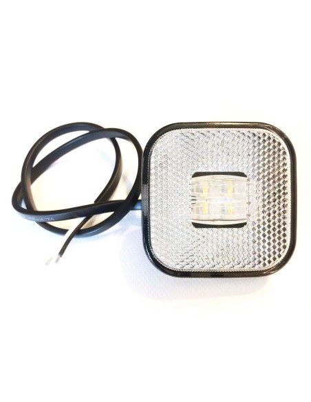 Weiß LED Positionsleuchte Umrissleuchte 12V 24V 62x62x27 mm E9 für Anhänger LKW