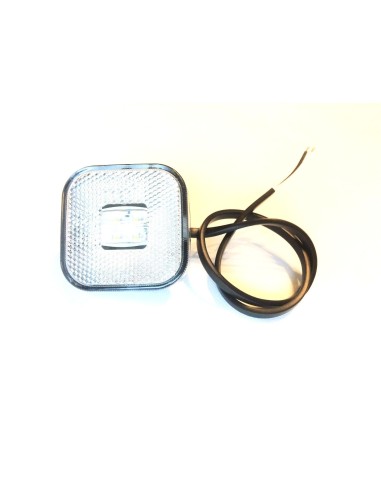 Weiß LED Positionsleuchte Umrissleuchte 12V 24V 62x62x27 mm E9 für Anhänger LKW
