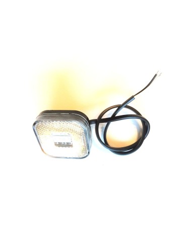 Weiß LED Positionsleuchte Umrissleuchte 12V 24V 62x62x27 mm E9 für Anhänger LKW