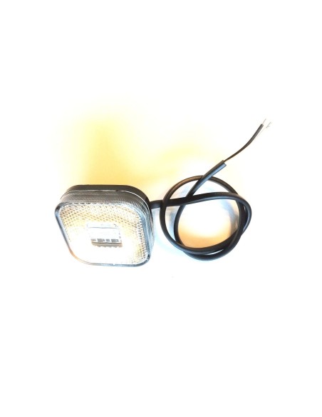 Weiß LED Positionsleuchte Umrissleuchte 12V 24V 62x62x27 mm E9 für Anhänger LKW