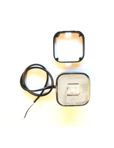 Weiß LED Positionsleuchte Umrissleuchte 12V 24V 62x62x27 mm E9 für Anhänger LKW