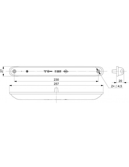 Rot LED Positionsleuchte mit LED Bremsleuchte LKW PKW Anhänger Trailer Wohnwagen