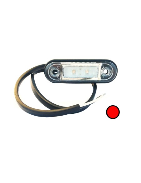 Rot LED Umrissleuchte 78x18x22 Begrenzungsleuchte 12V 24V LKW Anhänger m. Kabel