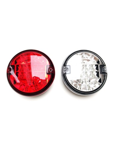 LED Nebelschlußleuchte mit LED Rückfahrleuchte Rund ø140 E4 Anhänger LKW PKW SET
