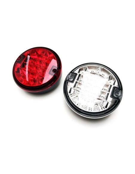 LED Nebelschlußleuchte mit LED Rückfahrleuchte Rund ø140 E4 Anhänger LKW PKW SET