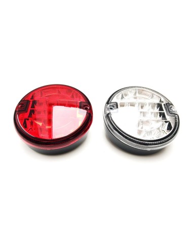 LED Nebelschlußleuchte mit LED Rückfahrleuchte Rund ø140 E4 Anhänger LKW PKW SET