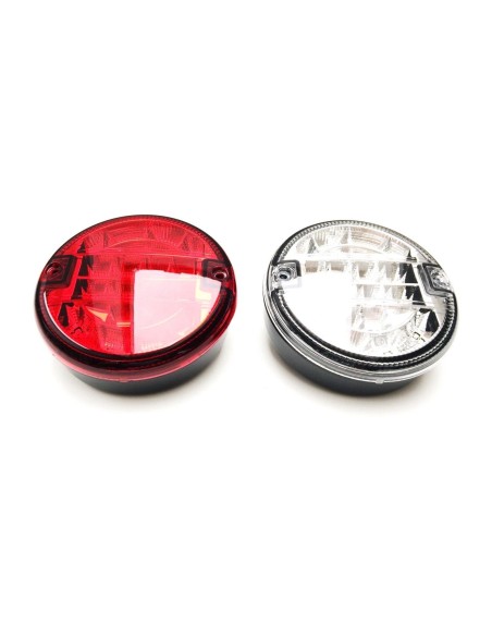 LED Nebelschlußleuchte mit LED Rückfahrleuchte Rund ø140 E4 Anhänger LKW PKW SET