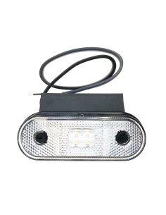 LED Begrenzungsleuchte 12V 24V Umrissleuchte Weiß Anhänger LKW 120x67x18 Halter