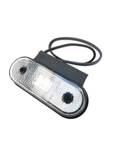 LED Begrenzungsleuchte 12V 24V Umrissleuchte Weiß Anhänger LKW 120x67x18 Halter 2