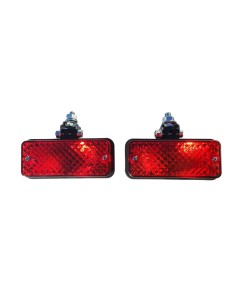 2x Nebelschlußleuchte 12V 24V Nebelleuchte 110x48x70 Gelenkhalter mit Glühbirnen