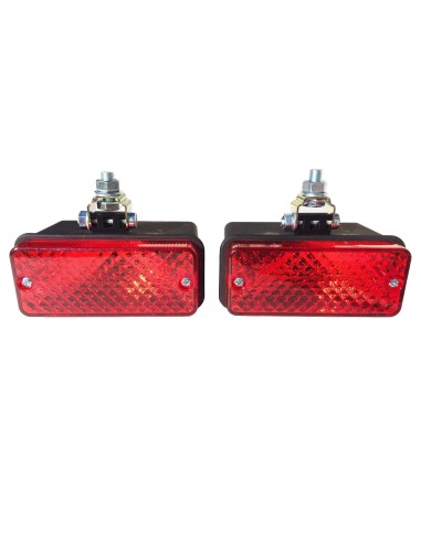 2x Nebelschlußleuchte 12V 24V Nebelleuchte 110x48x70 Gelenkhalter mit Glühbirnen