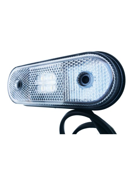 LED Begrenzungsleuchte 12V 24V Umrissleuchte Weiß LKW Anhänger 120x46x18 mm E9