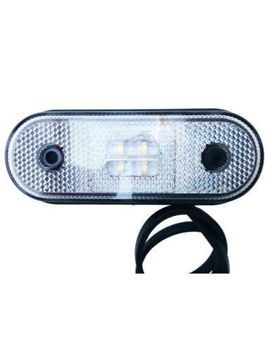 LED Begrenzungsleuchte 12V 24V Umrissleuchte Weiß LKW Anhänger 120x46x18 mm E9