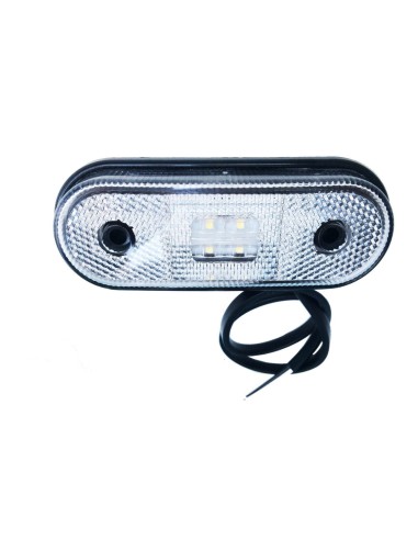 LED Begrenzungsleuchte 12V 24V Umrissleuchte Weiß LKW Anhänger 120x46x18 mm E9