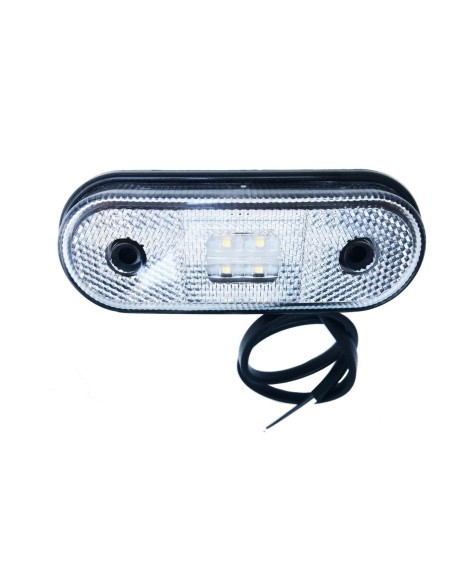 LED Begrenzungsleuchte 12V 24V Umrissleuchte Weiß LKW Anhänger 120x46x18 mm E9