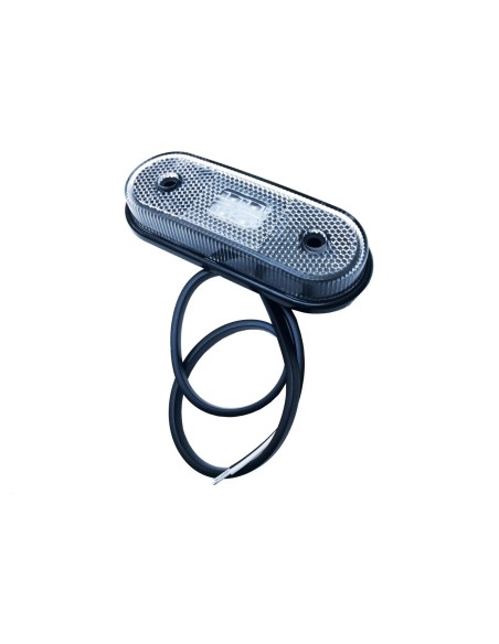 LED Begrenzungsleuchte 12V 24V Umrissleuchte Weiß LKW Anhänger 120x46x18 mm E9