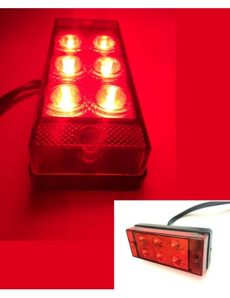 LED Nebelschlußleuchte Nebellicht Nebelleuchte 108x46x24 12V 24V f. LKW Anhänger