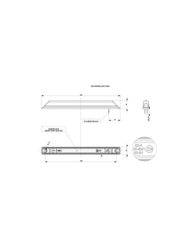 LED Umrissleuchte Begrenzungsleuchte Seitenleuchte orange LKW PKW Anhänger E9