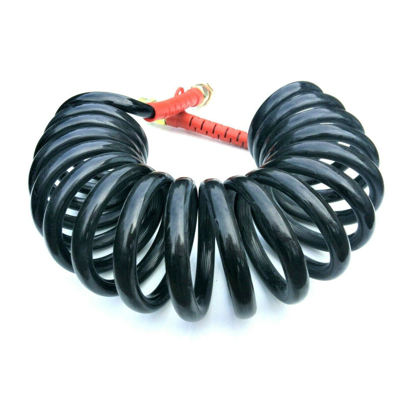 Luftwendel mit rotem Knicksch 4,5 m M22x1,5 Spiral Druckluftschlauf mit Dreieck