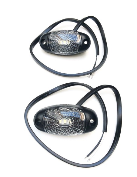 2x  LED Begrenzungsleuchte  12V 24V Umrissleuchte Weiß Anhänger LKW 72x34x18 SET