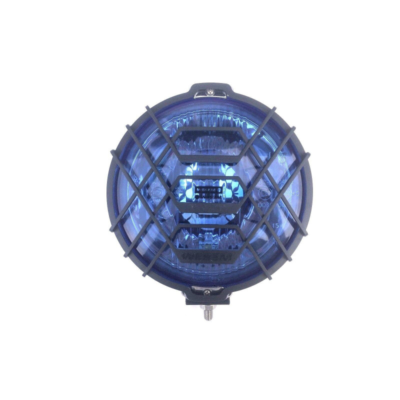 2x Blau chrom rund H3 Halogen Fernscheinwerfer Fernlicht 12V 24V mit Glühbirnen