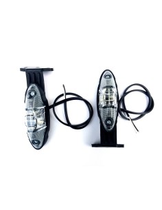 2x LED Umrissleuchte Begrenzungsleuchte Rot Weiß Seitenleuchte Anhänger LKW BUS 2